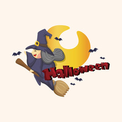 witch cartoon theme elements