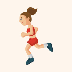 Track and field athletes theme elements