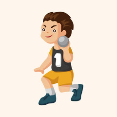 Track and field athletes theme elements