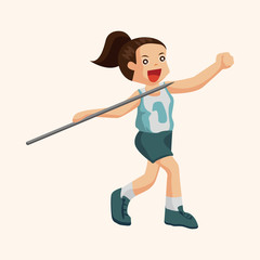Track and field athletes theme elements