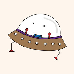 Space ufo theme elements