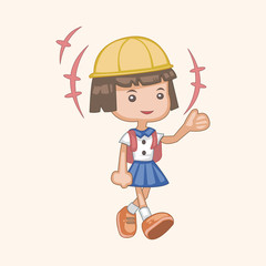 student cartoon theme elements