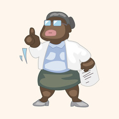 Office workers theme elements