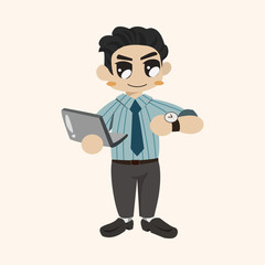 Office workers theme elements