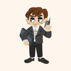 Office workers theme elements