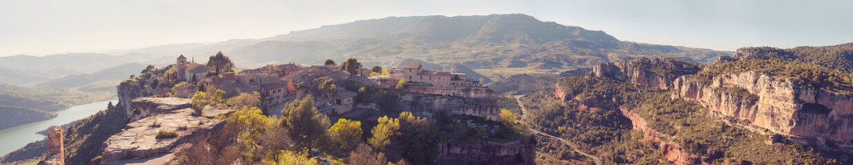 Panoramic view near Siurana village, Tarragona, Spain 