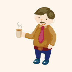 Office workers theme elements