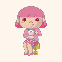 Office workers theme elements