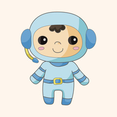 Space astronaut theme elements