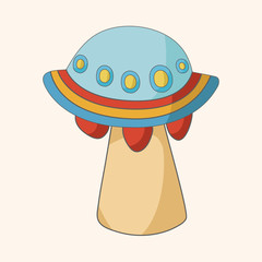 Space ufo theme elements