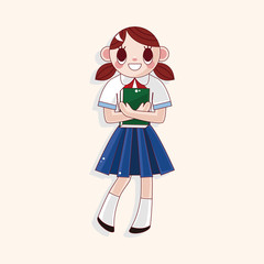 student cartoon theme elements