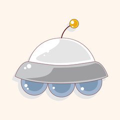 Space ufo theme elements
