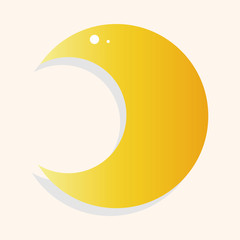 Space moon theme elements