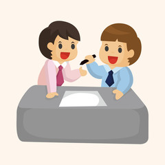 Office workers theme elements