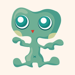 Space alien theme elements