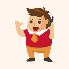 Office workers theme elements