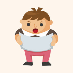 Office workers theme elements