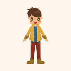 boy man cartoon theme elements