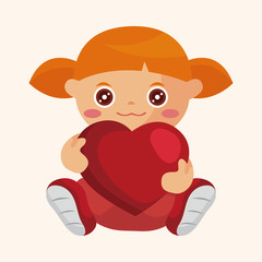 people with heart character theme elements