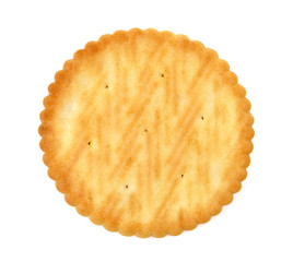 Cracker isolated on  over white background
