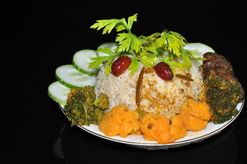 vegetarian nasi lemak special