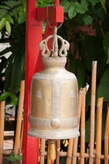 Fototapeta na wymiar Bell in Wat Phan Tao, Chiang Mai, Thailand