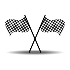 Fototapeta premium flag on white background