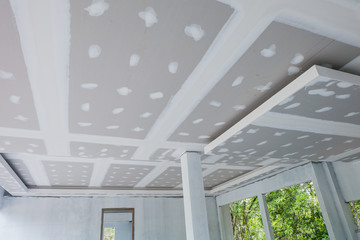 Unfinished house ceiling