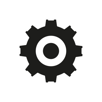 recommend clip art: The gear icon. Settings symbol. Flat