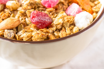 Muesli with fruit and nuts