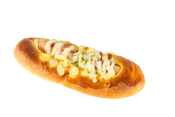 Hotdog isolated on white background