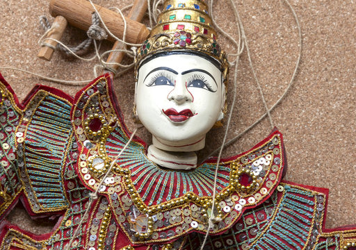 Colorful Burmese puppet