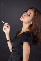 Obraz premium portrait of a girl with a cigarette
