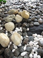 Various size of pebble stones Texture Background