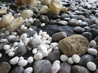 Various size of pebble stones Texture Background