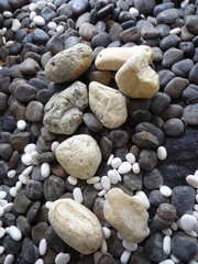 Various size of pebble stones Texture Background