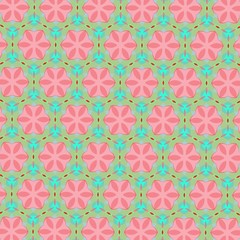 pattern illustration of abstract flowers