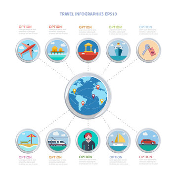 Vector travel infographics