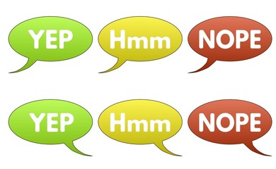 YEP Hmm NOPE replica color