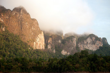View point and landmark of Khao Sok National Park.