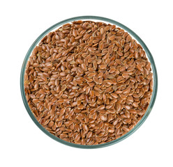 flax seed isolated on white