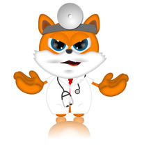 Marvin Cat Pet Veterinarien Cartoon Animal angry