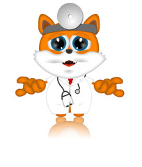 Marvin Cat Pet Veterinarien Cartoon Animal funny