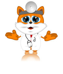 Fototapeta premium Marvin Cat Pet Veterinarien Cartoon Animal funny