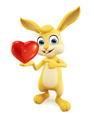 Easter Bunny with heart sign