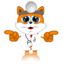 Marvin Cat Pet Veterinarien Cartoon Animal funny