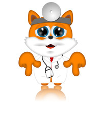 Marvin Cat Pet Veterinarien Cartoon Animal funny