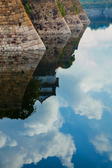 Obraz premium Reflection in the Osaka Castle's Moat