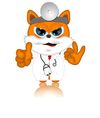 Marvin Cat Pet Veterinarien Cartoon Animal angry