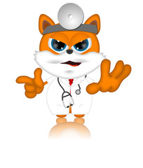 Marvin Cat Pet Veterinarien Cartoon Animal angry